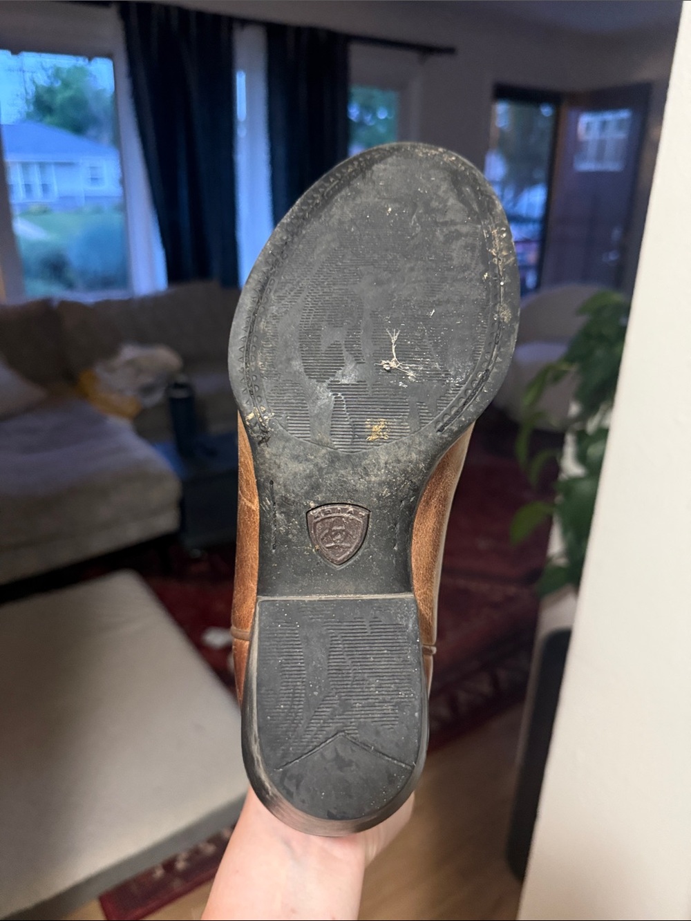 Ariat Brown Leather Western Heeled Boots - Picture 4 of 4